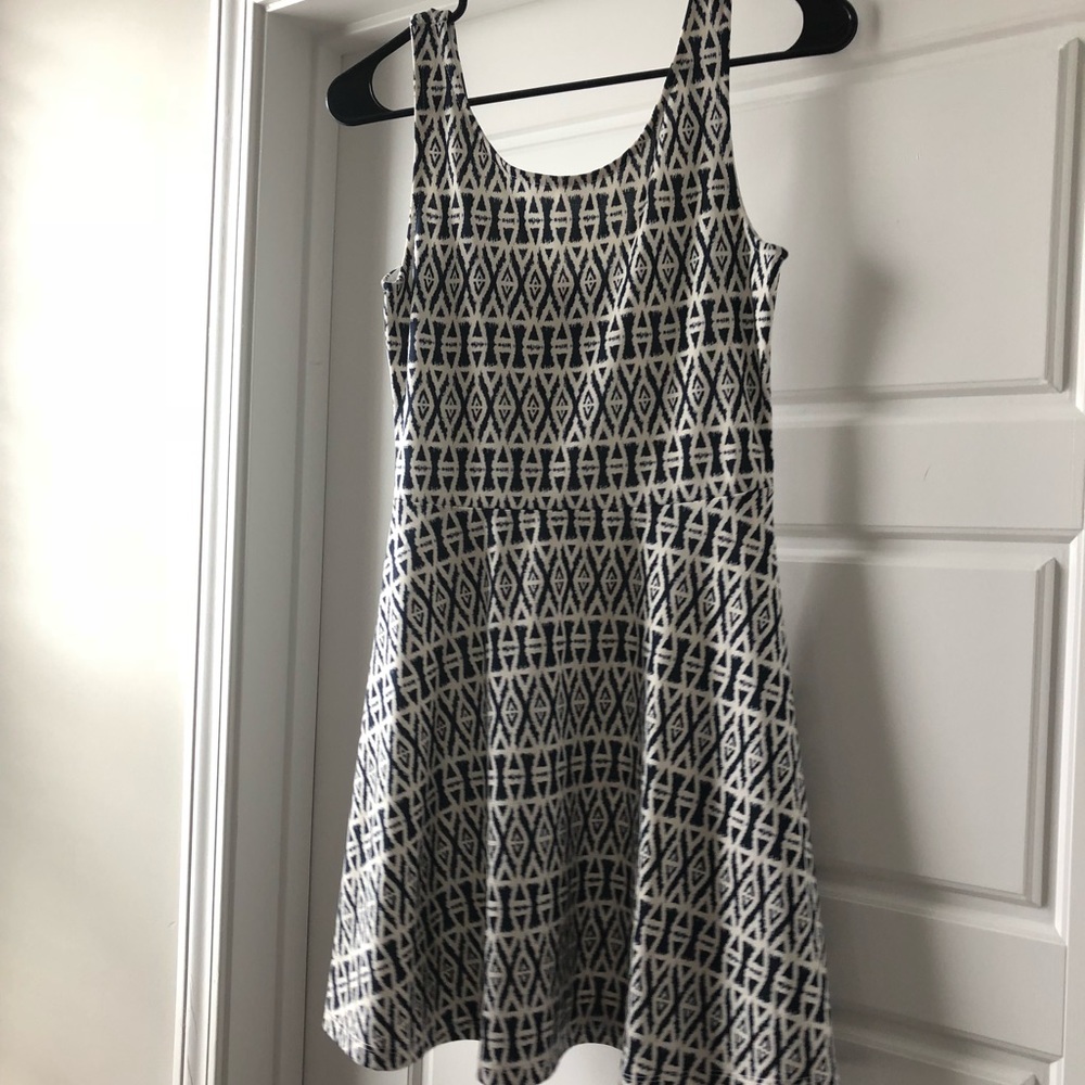 Navy and white dress